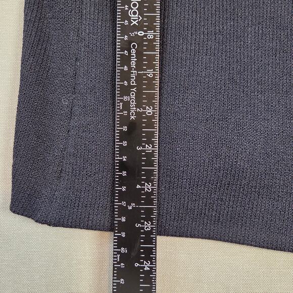 St. John Collection Navy Knit Jacket Women’s Size 10 Gold Button Zip Front USA - Picture 8 of 16